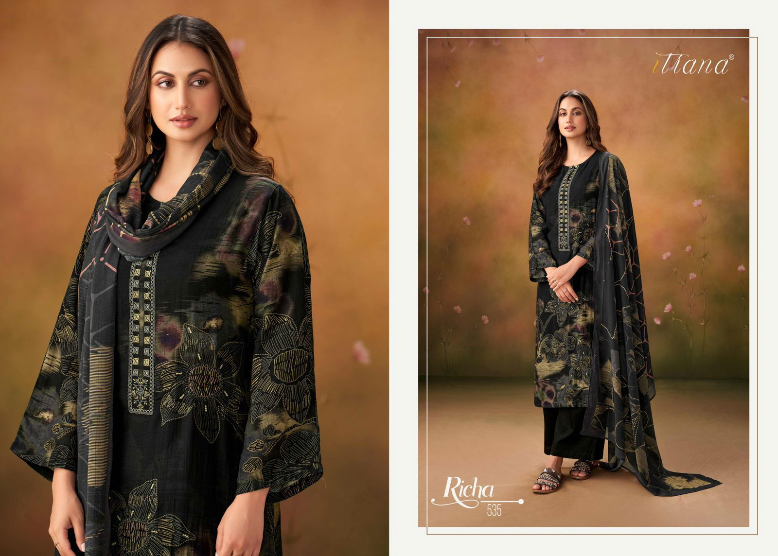 Richa By Sahiba Hand Work Muslin Digital Printed Dress Material Wholesale Price In Surat